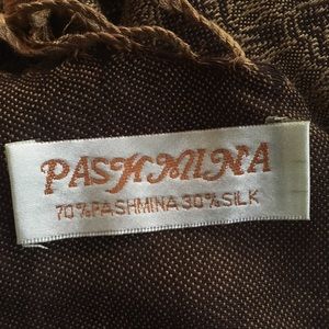 pashmina Accessories - Brown Pashmina Silk Scarf Wrap pashmina Accessories - Brown Pashmina Silk Scarf Wrap